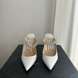 New Jimmy Choo Bing Glitter Mule Pump